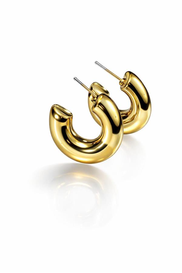 Sierra05 Kararmaz Gold Çelik Halka Küpe